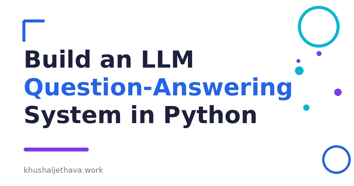 A question-answering system retrieving document chunks and generating a grounded answer