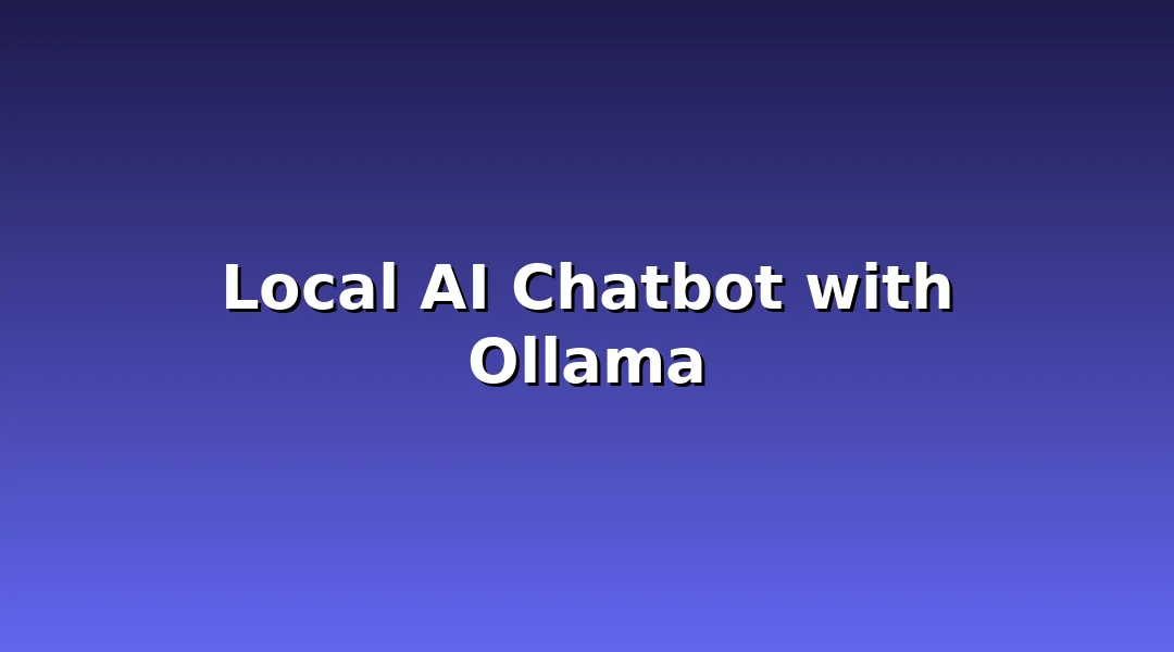 Local AI chatbot architecture using Ollama and Python with conversation memory and streaming