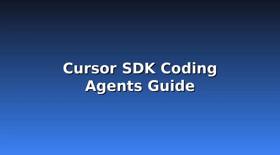 Cursor SDK coding agents and AI developer workflow hero illustration