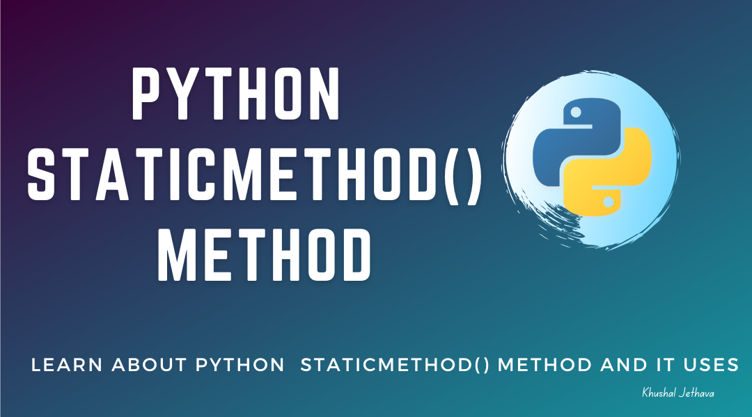 Python staticmethod()